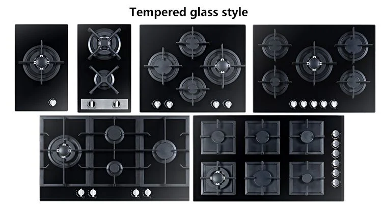 4 Burner Portable Gas Stove Tempered Glass Panel