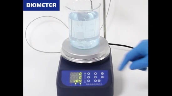 Biometer Lab Riscaldatore di capacità 5L Piastra riscaldante con agitatore magnetico in grafite elettrico di grande potenza 2000 giri/min Piastra riscaldante elettrica digitale a doppio pulsante Commercio all'ingrosso